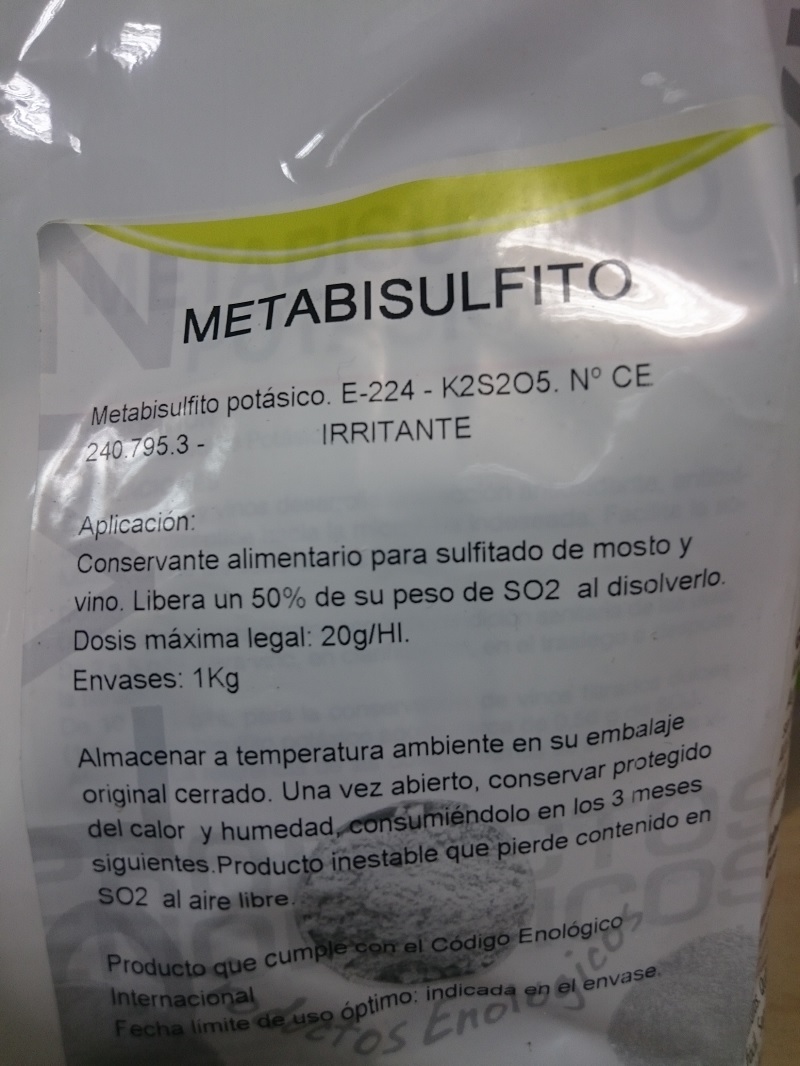 Metabisulfito Potásico